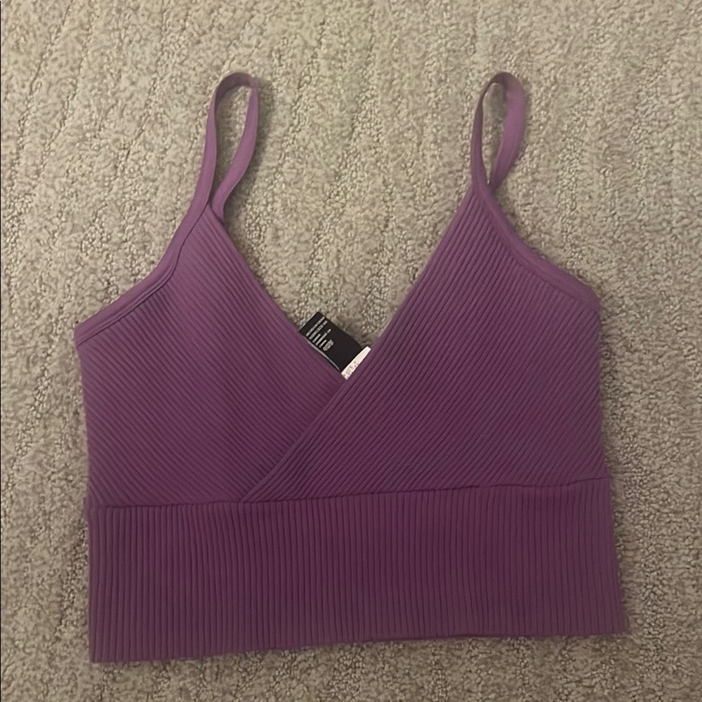 Forever 21 Purple Ribbed Tank Top